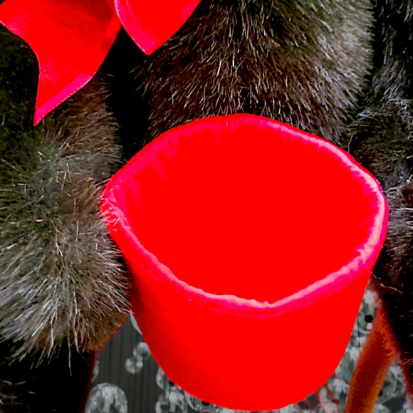 Gund Valentine Brown Faux Mink Stuffed Teddy Bear w/Red Gift Box 17” Plush - Picture 6 of 8